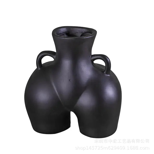 Sculpture vase used as modern home ornament