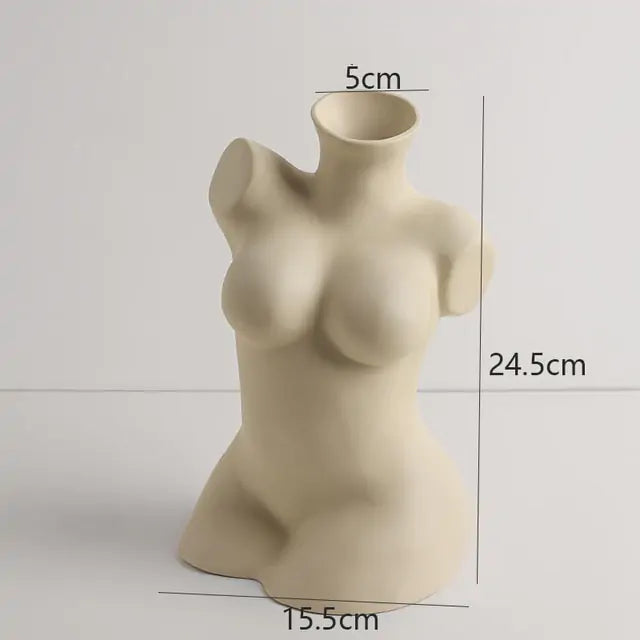 Sculpture vase used as modern home ornament