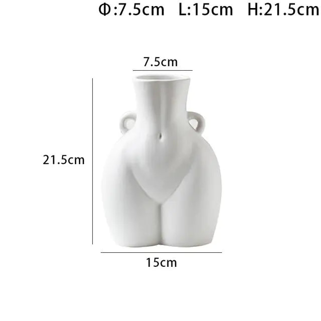 Sculpture vase used as modern home ornament