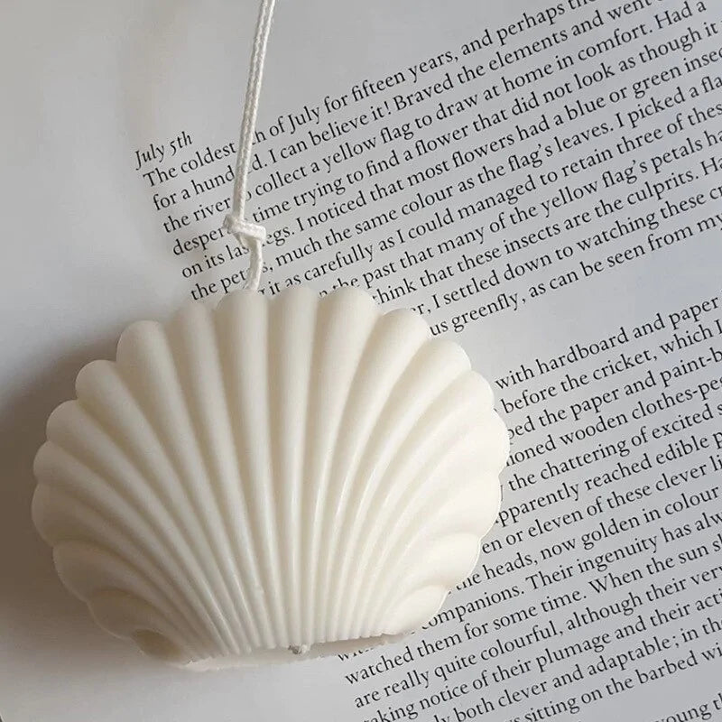 shell candle home decoration in delicate shell shape for elegant home decor