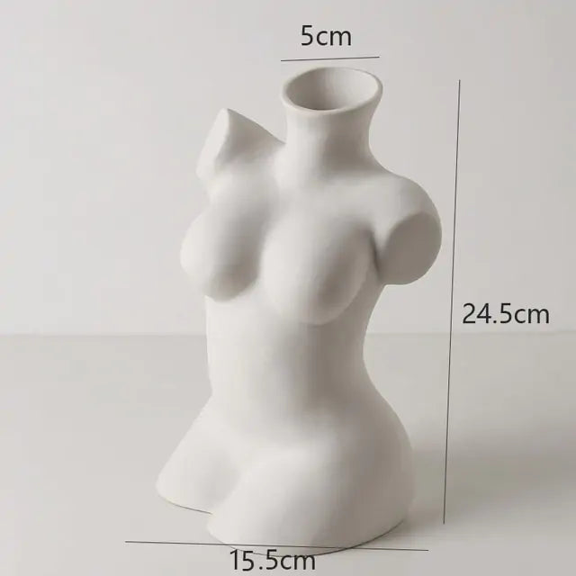 Sculpture vase used as modern home ornament