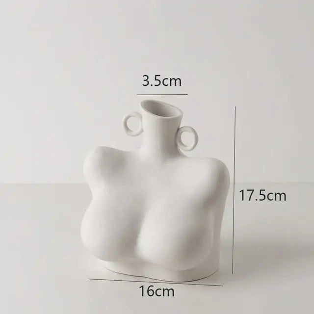 Sculpture vase used as modern home ornament