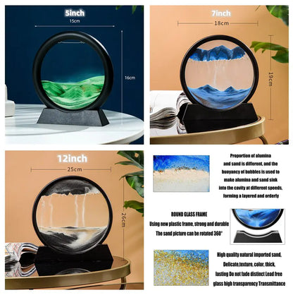 3D Moving Sand Art Decorations