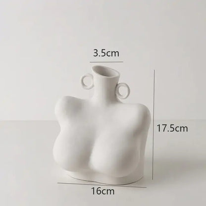 Sculpture vase used as modern home ornament